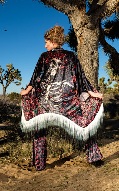 20% Off - Grateful Dead Kimono - Bertha in VELVET - Warrior Within Designs