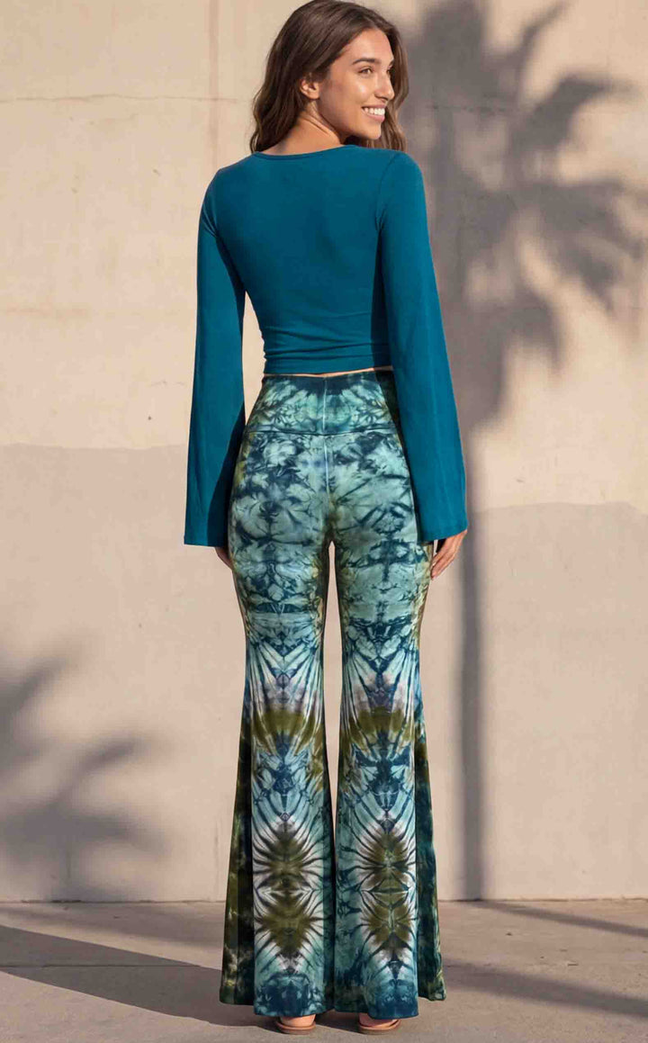 Tie Dye High Waist Big Bell Pants