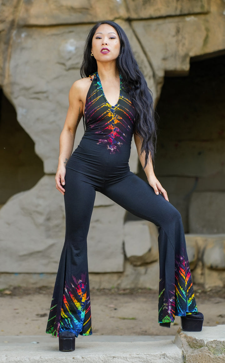 Rainbow Bones Tie Dye Liberty Super Bell Onesie