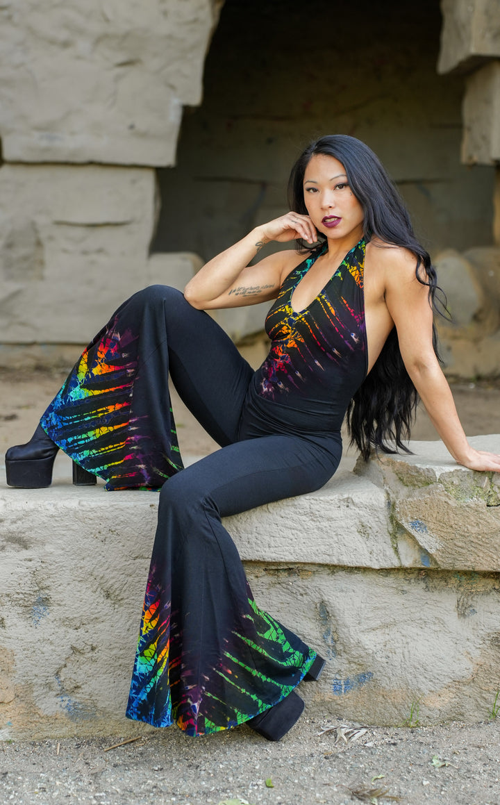 Rainbow Bones Tie Dye Liberty Super Bell Onesie