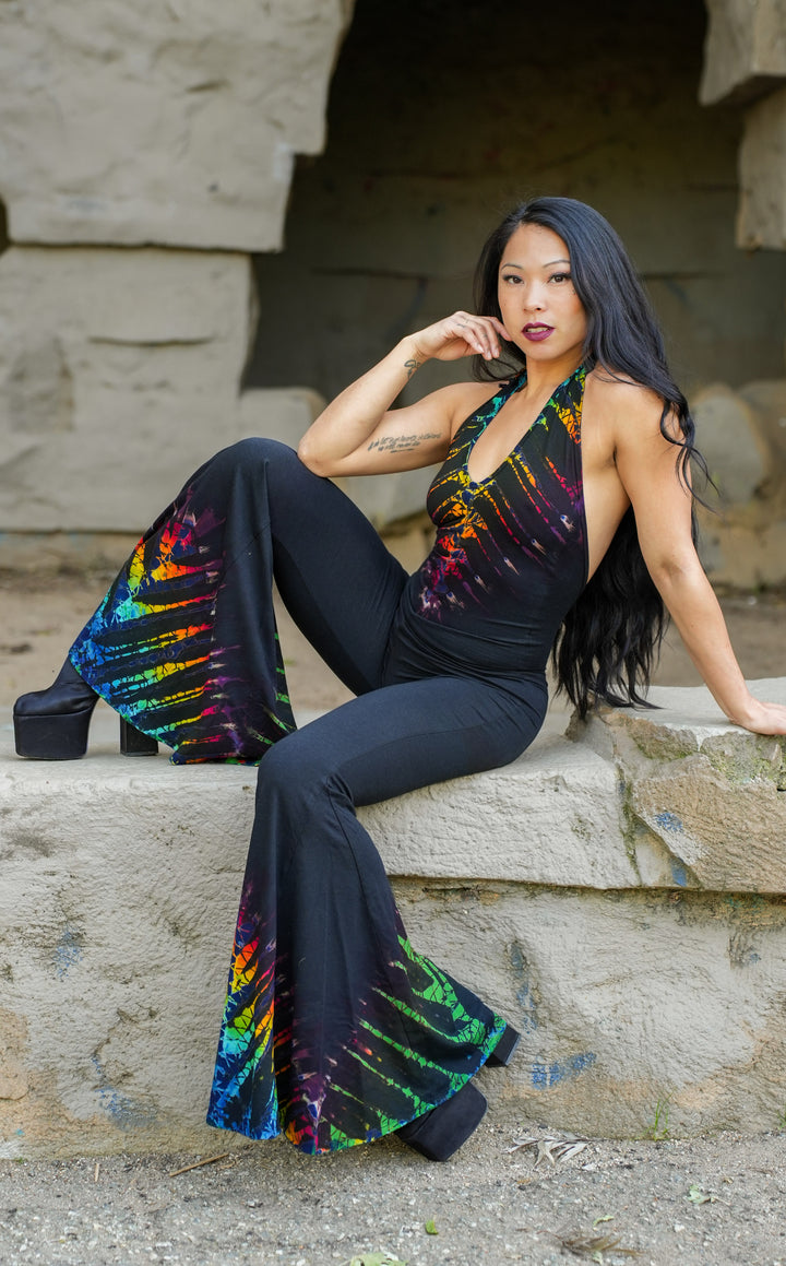 Rainbow Bones Tie Dye Liberty Super Bell Onesie