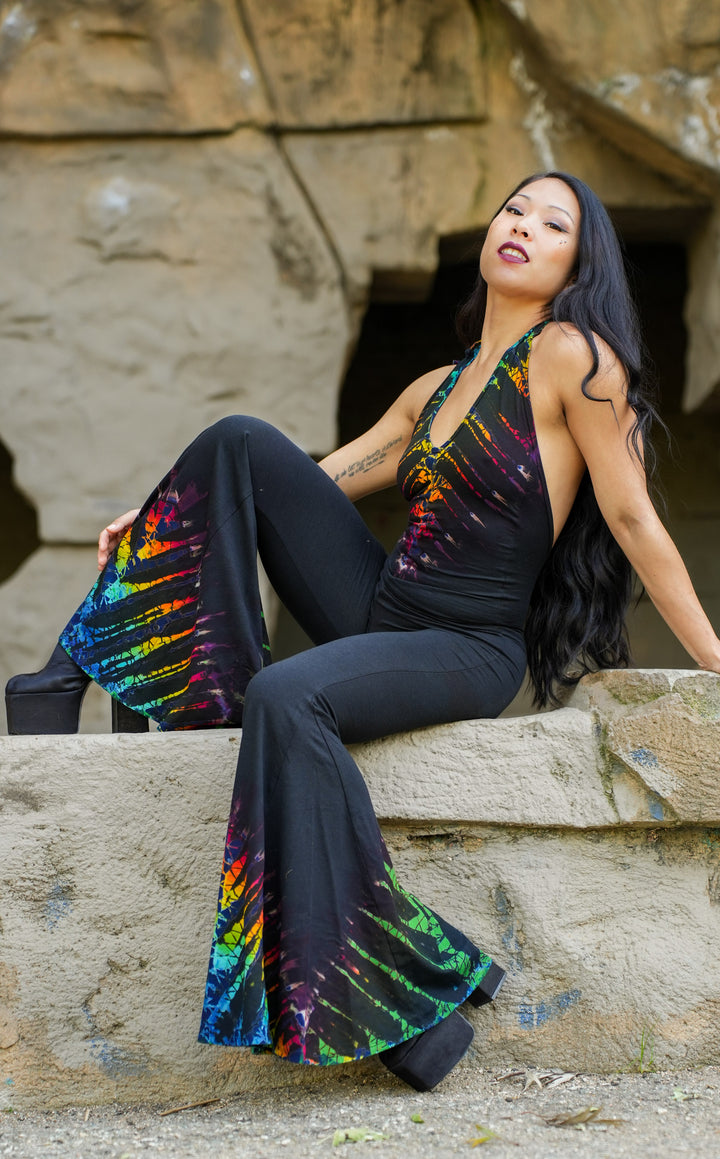 Rainbow Bones Tie Dye Liberty Super Bell Onesie