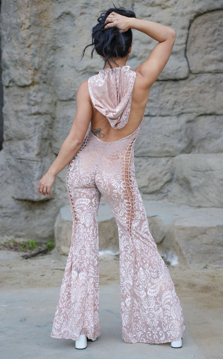 Snip Tease - Bisque Burnout Velvet Mystique Onesie - Limited Edition