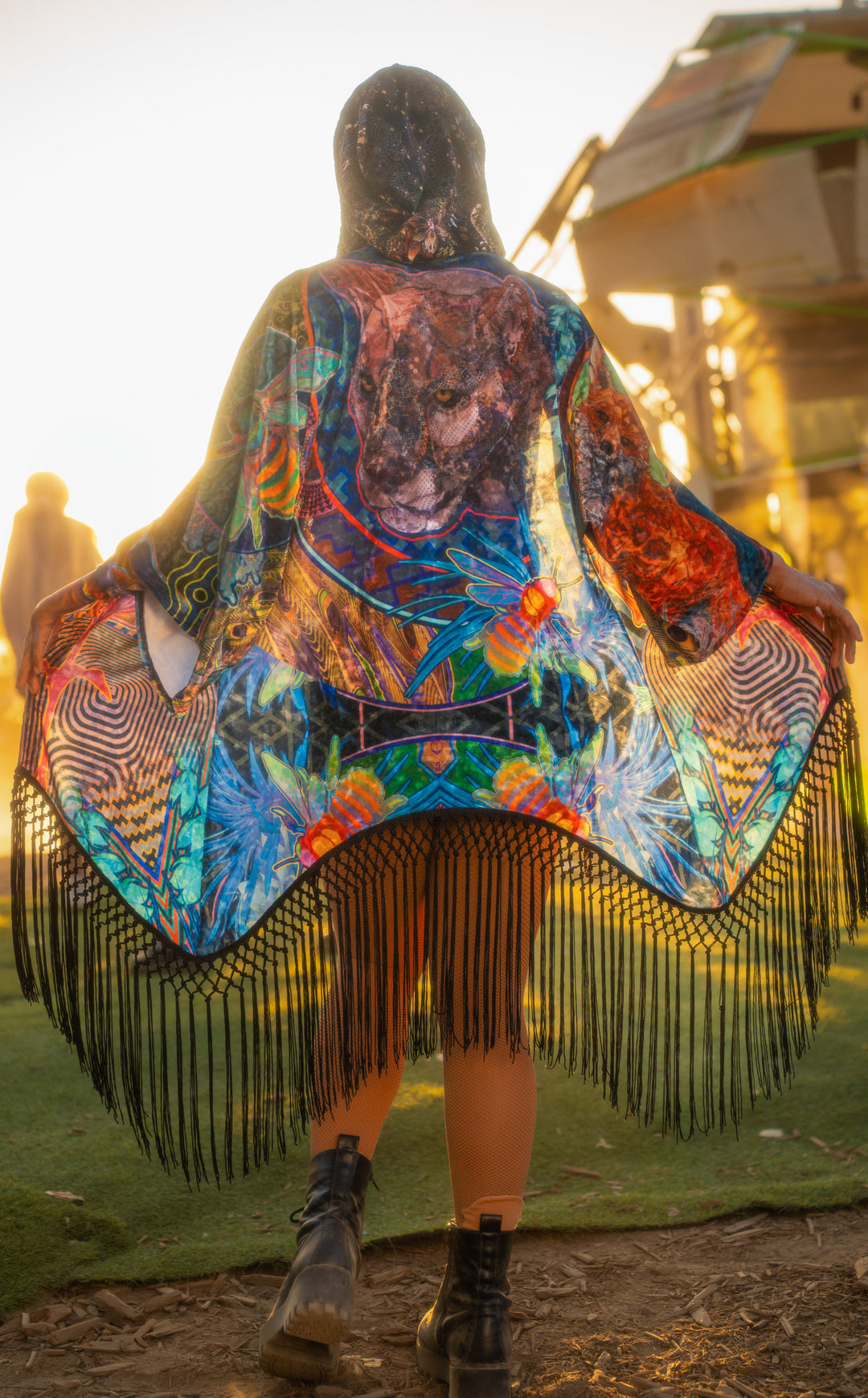 Android Jones Kimono - "Lyons Mural " in VELVET