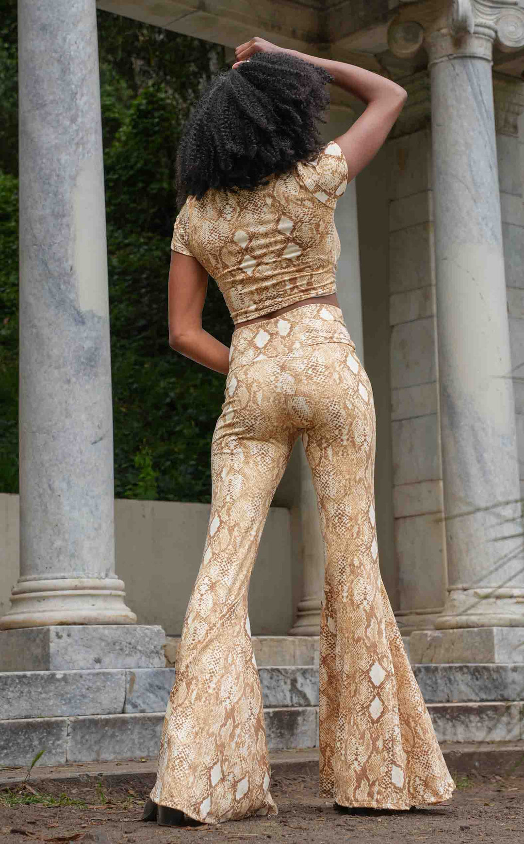Caramel Snake Cinch Top