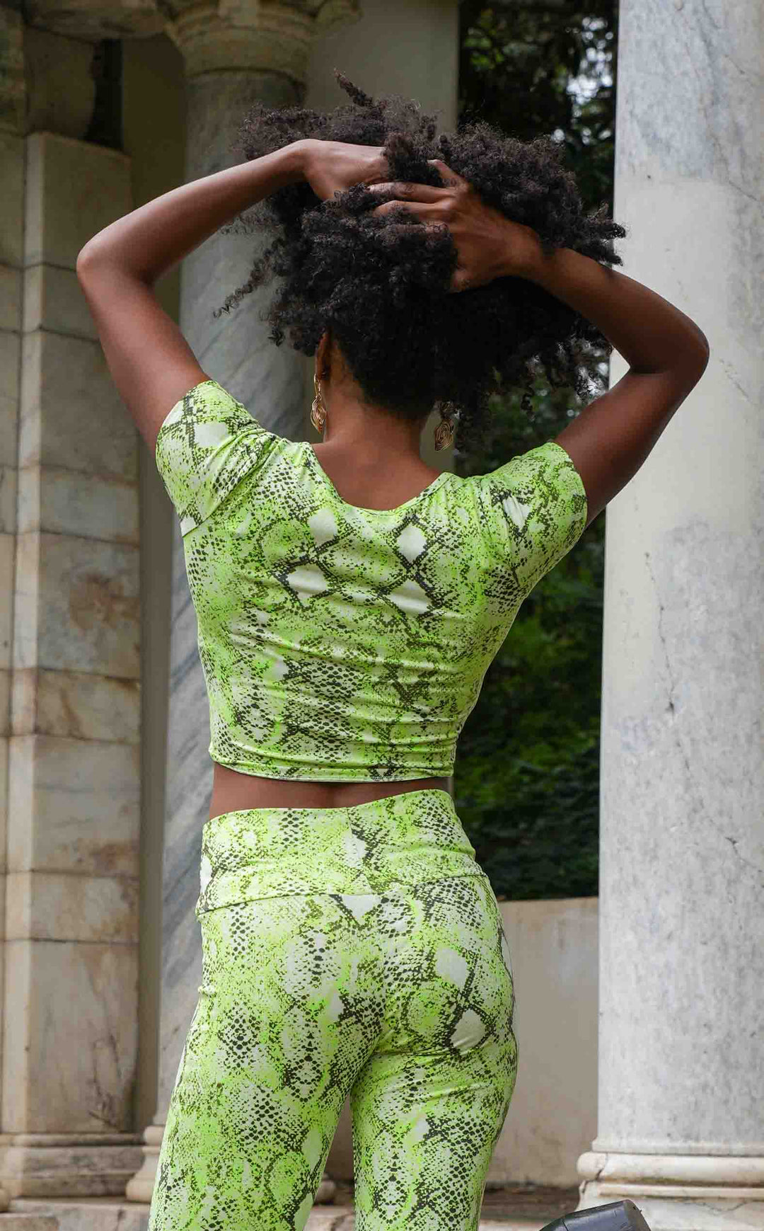 Lime Snake Cinch Top