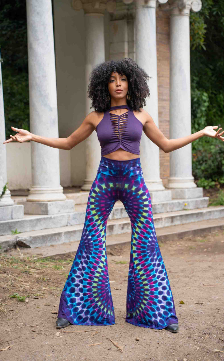 Tie Dye High Waist Big Bell Pants