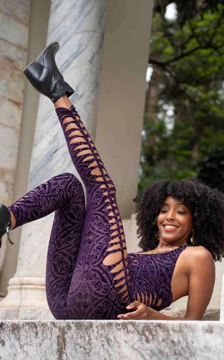 Purple Burnout Panther Ladyhawke Onesie x Sniptease