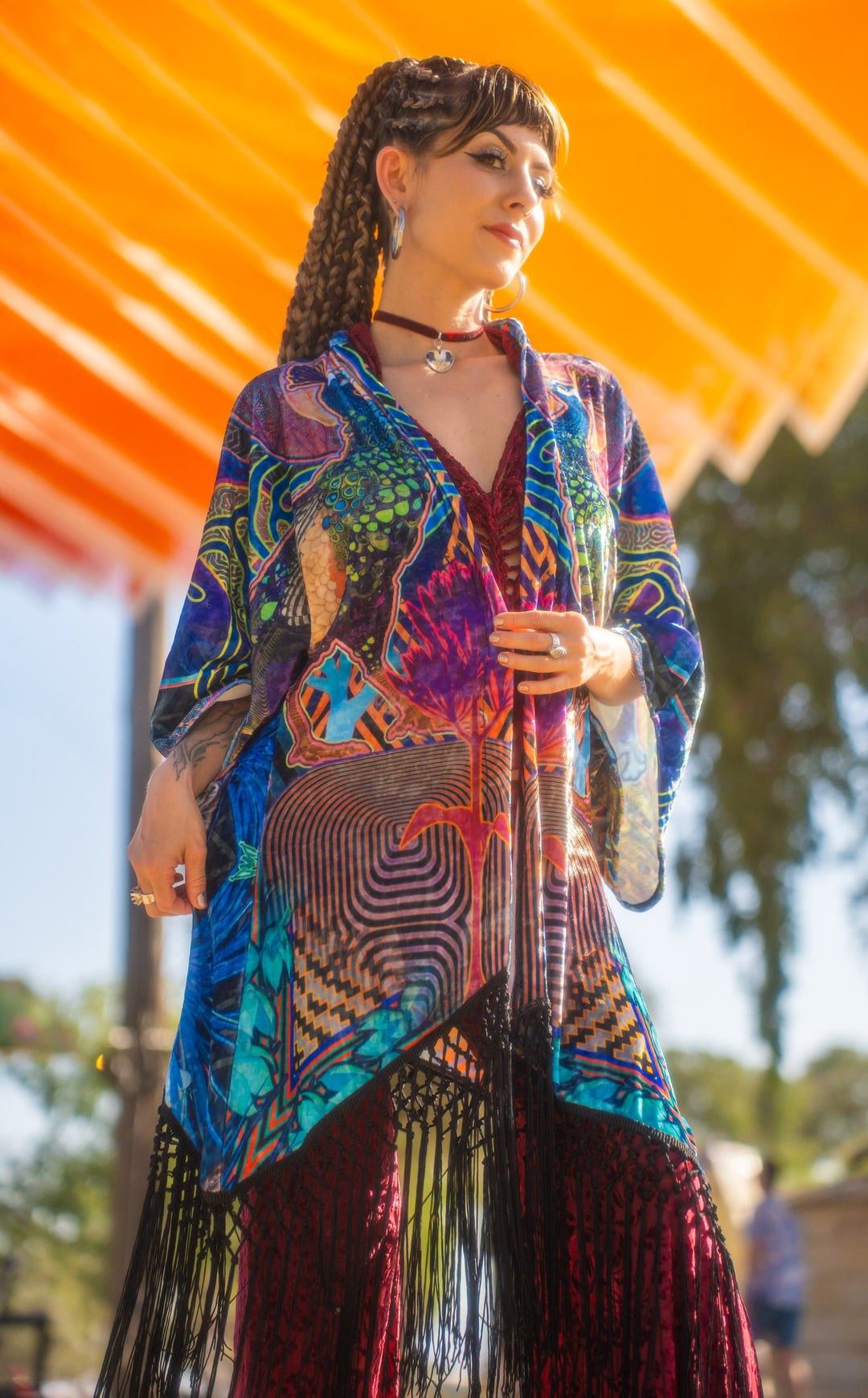 Android Jones Kimono - "Lyons Mural " in VELVET