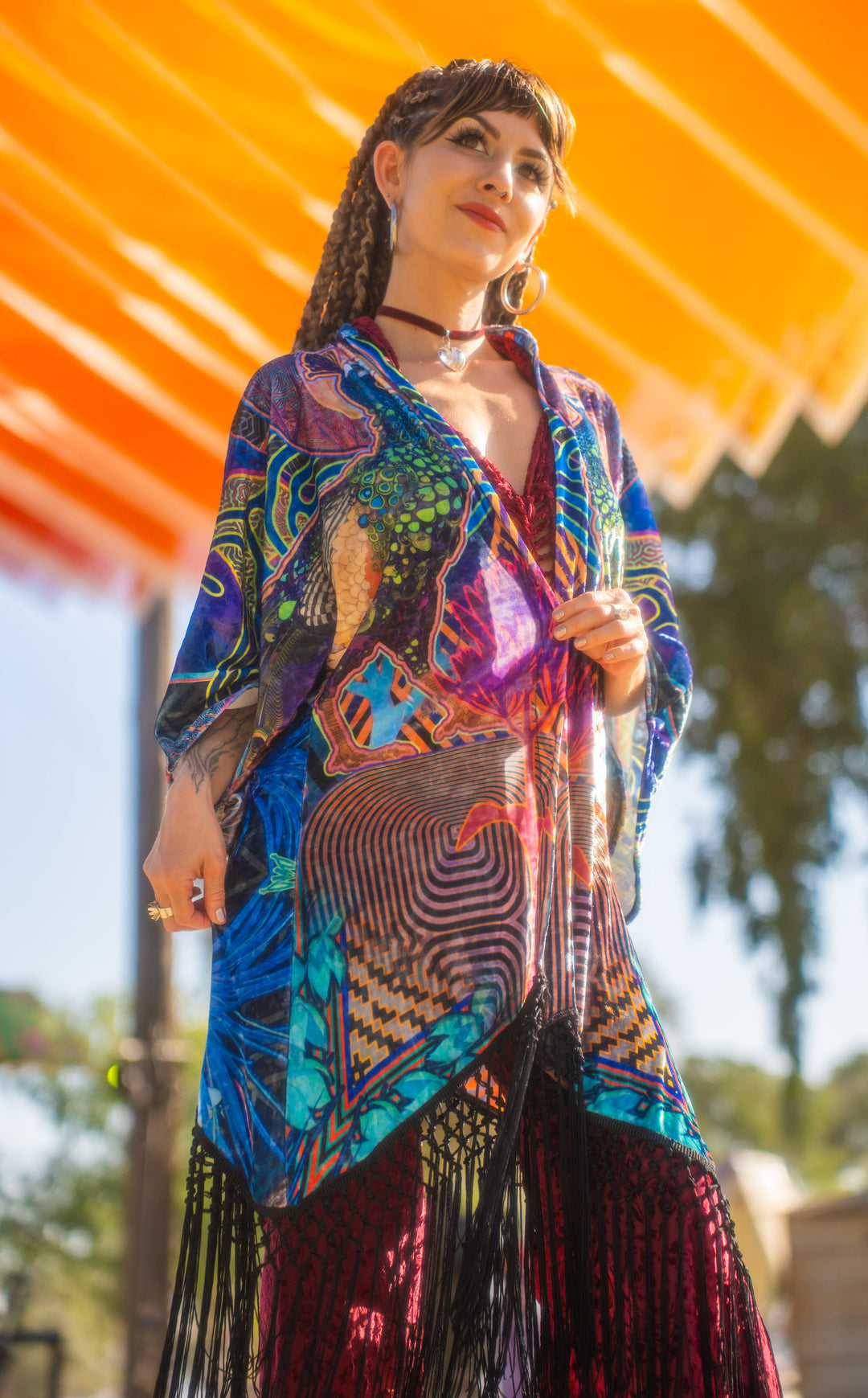 Android Jones Kimono - "Lyons Mural " in VELVET