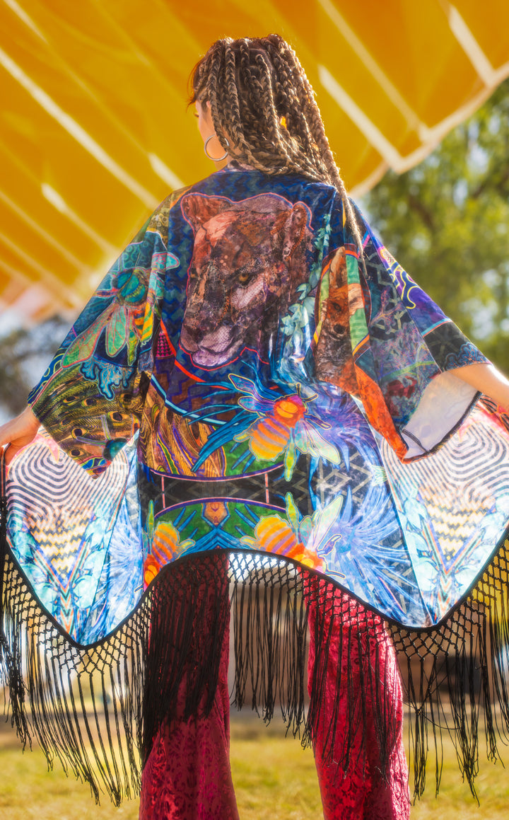 Android Jones Kimono - "Lyons Mural " in VELVET