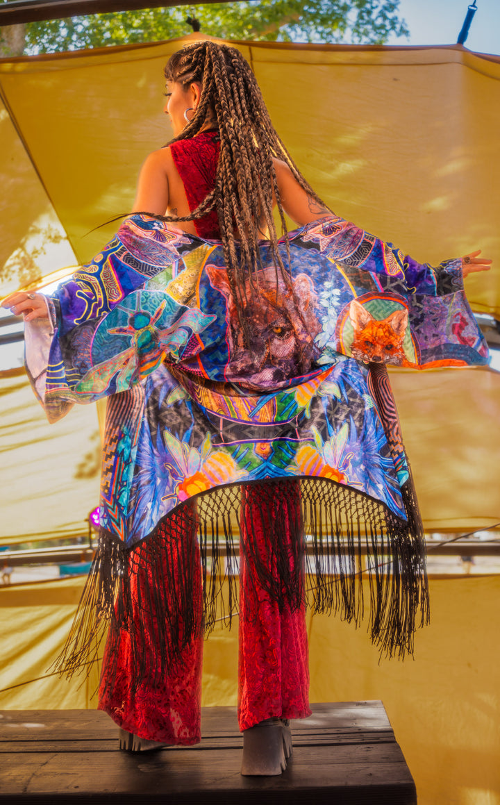 Android Jones Kimono - "Lyons Mural " in VELVET