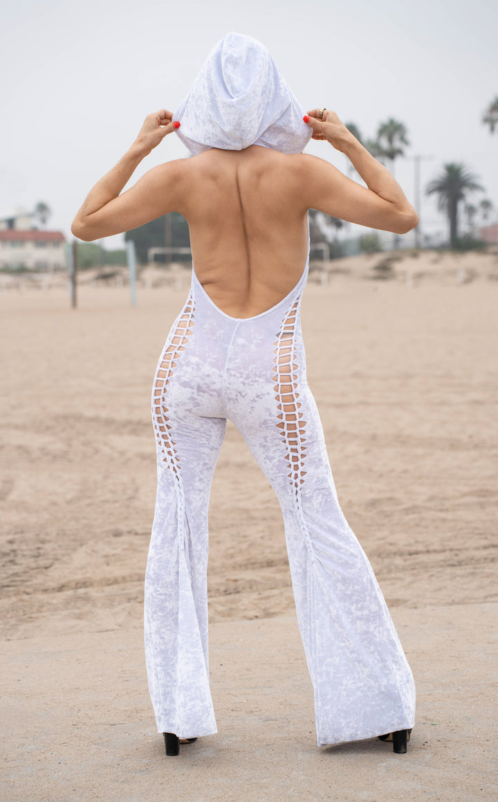 Snip Tease - White Velvet Mystique Onesie - Limited Edition