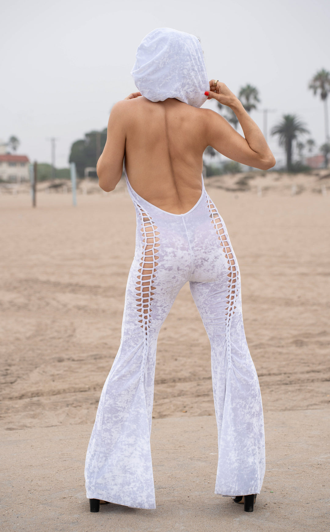 Snip Tease - White Velvet Mystique Onesie - Limited Edition
