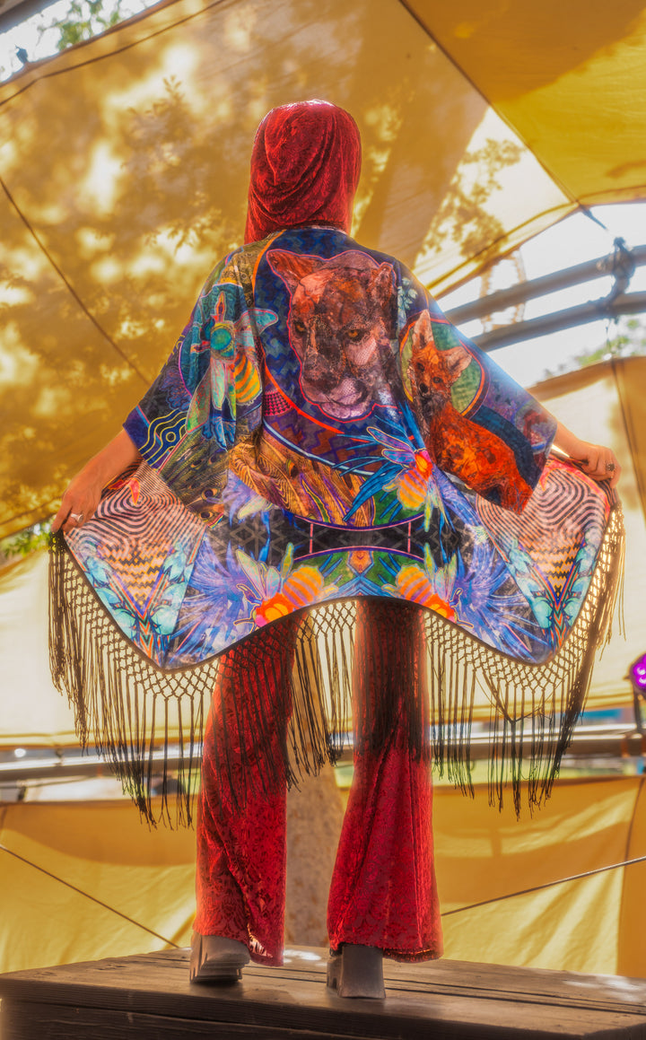 Android Jones Kimono - "Lyons Mural " in VELVET