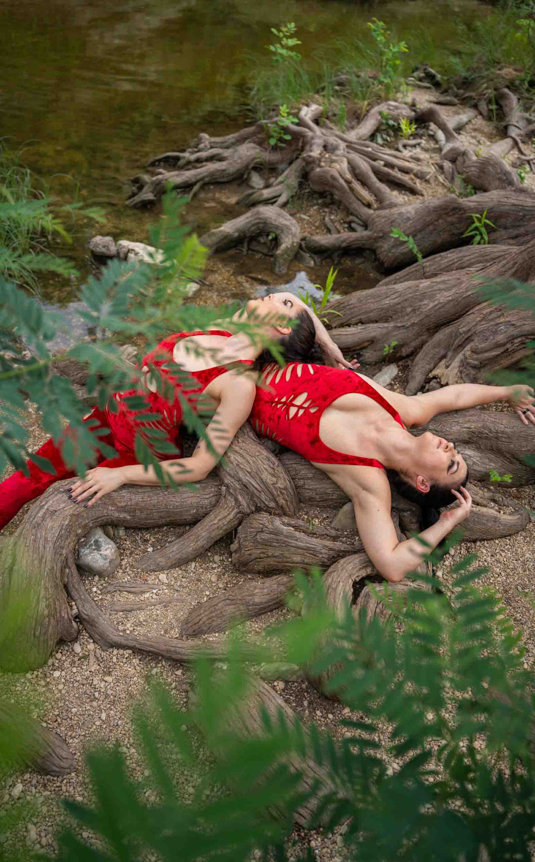 Red Velvet Swirl Cut Panther Ladyhawke Onesie x Sniptease