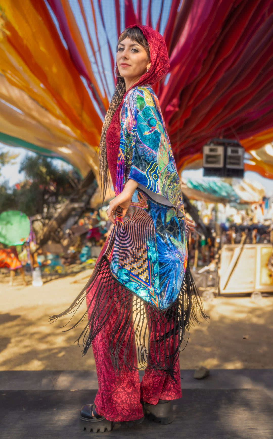 Android Jones Kimono - "Lyons Mural " in VELVET