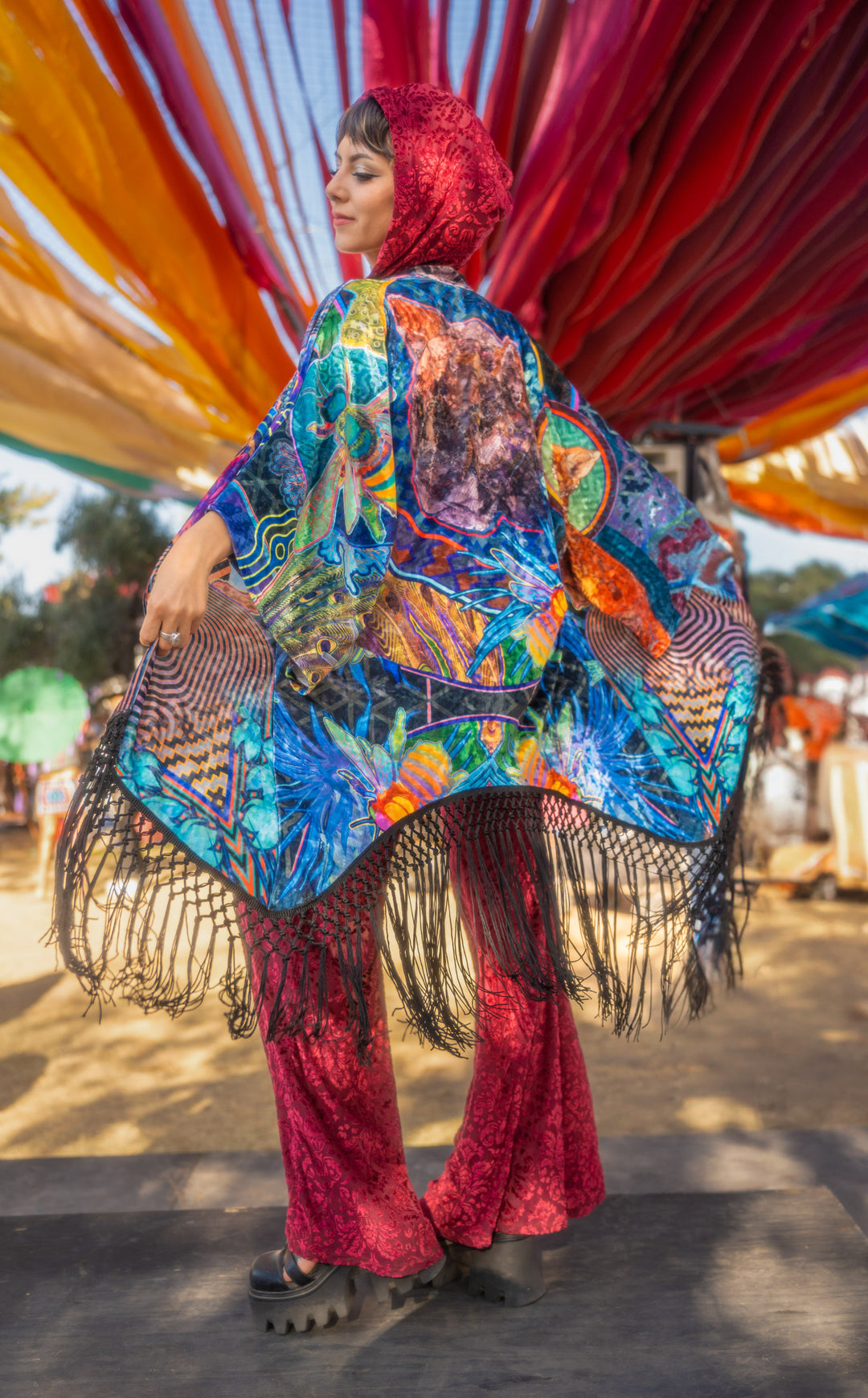 Android Jones Kimono - "Lyons Mural " in VELVET