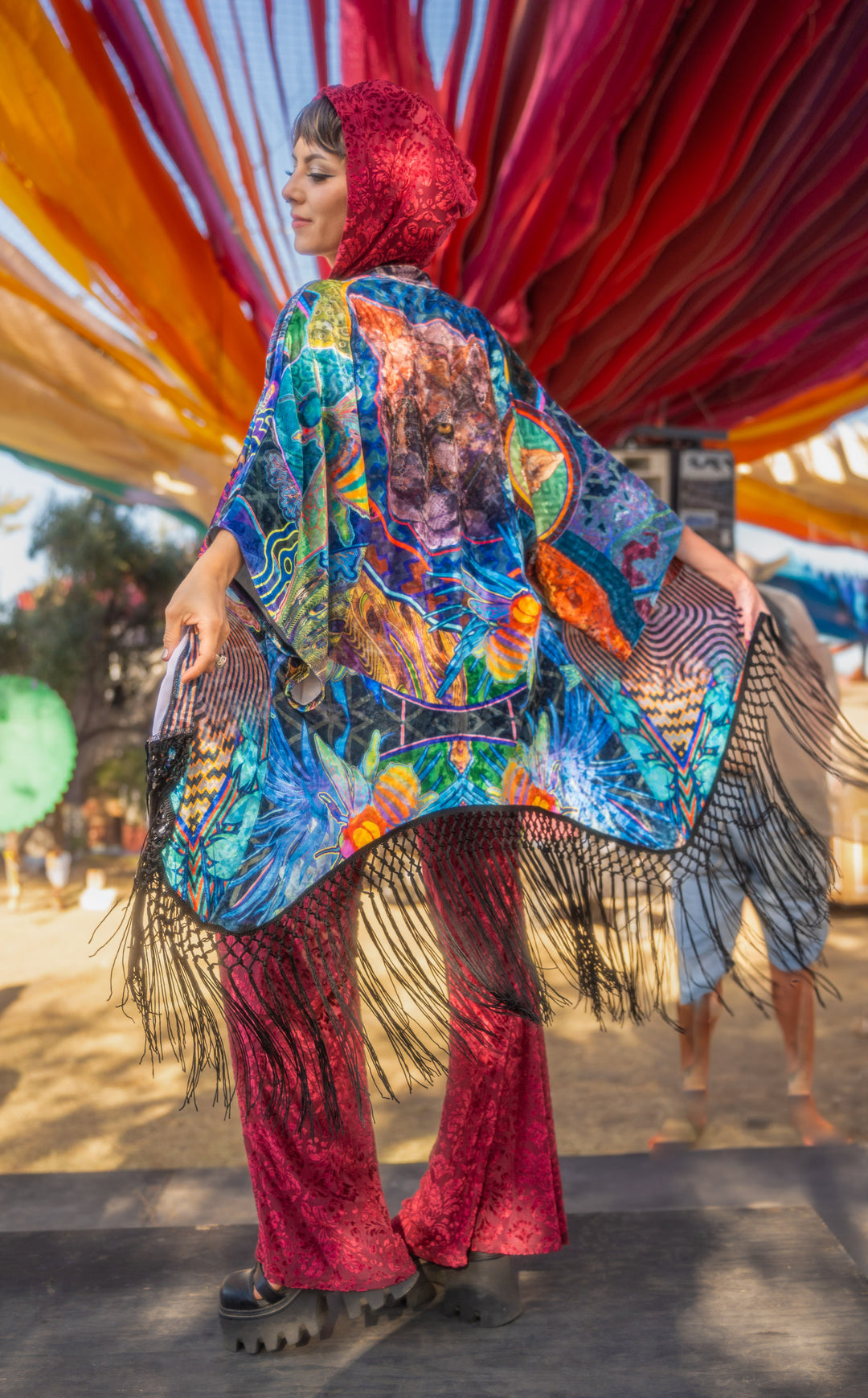 Android Jones Kimono - "Lyons Mural " in VELVET