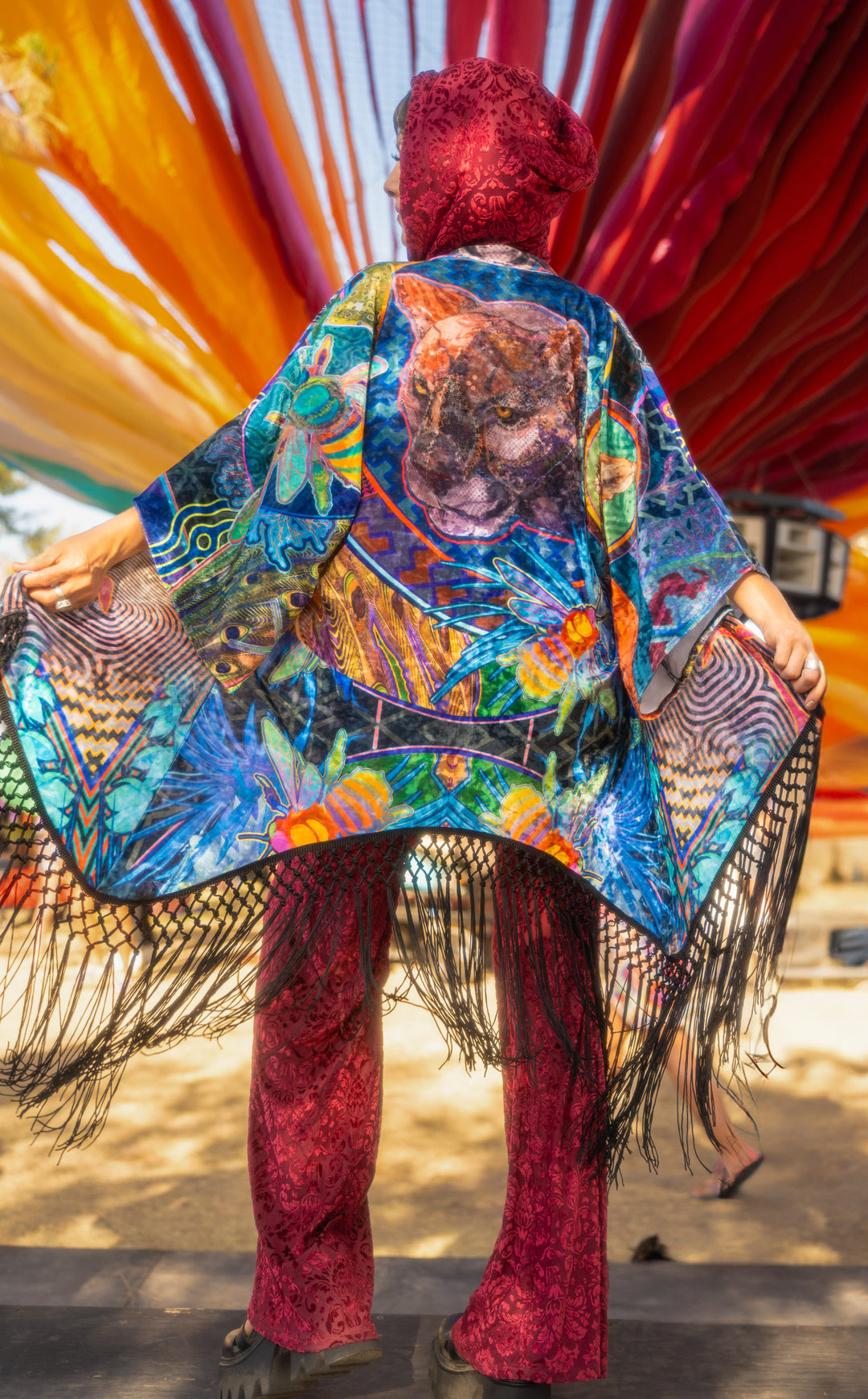 Android Jones Kimono - "Lyons Mural " in VELVET