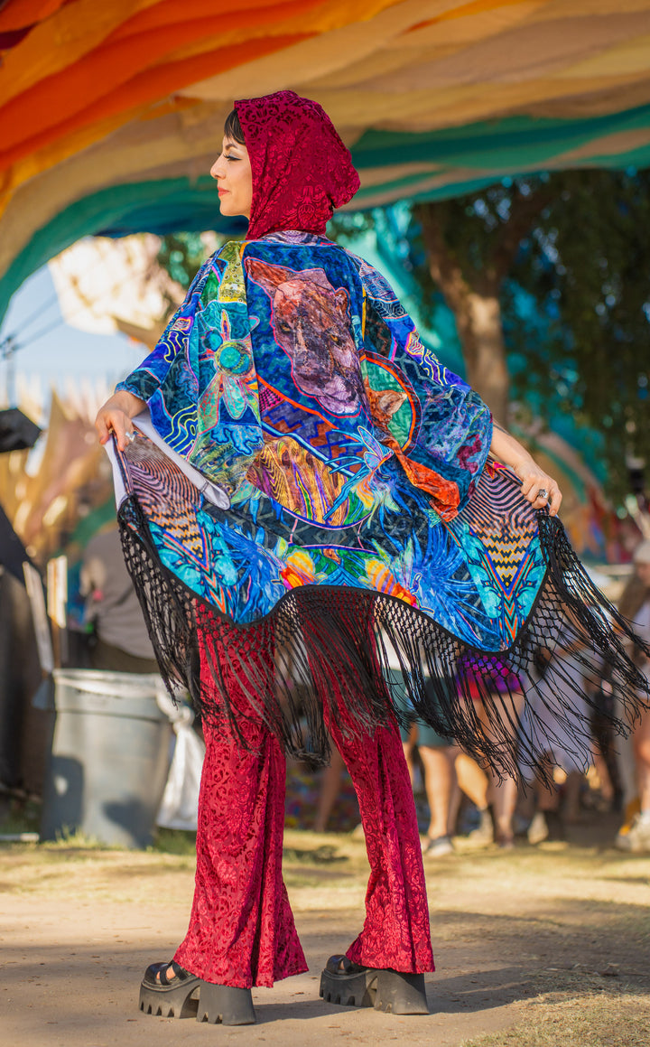 Android Jones Kimono - "Lyons Mural " in VELVET