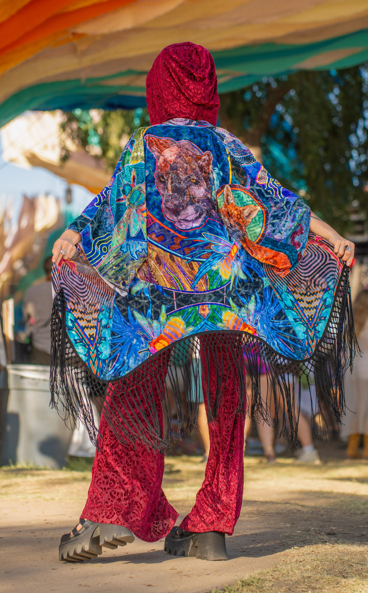 Android Jones Kimono - "Lyons Mural " in VELVET