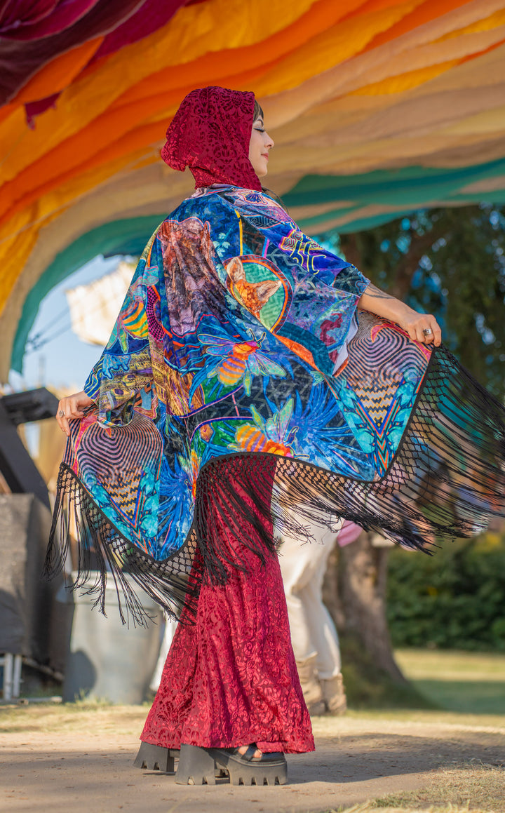 Android Jones Kimono - "Lyons Mural " in VELVET