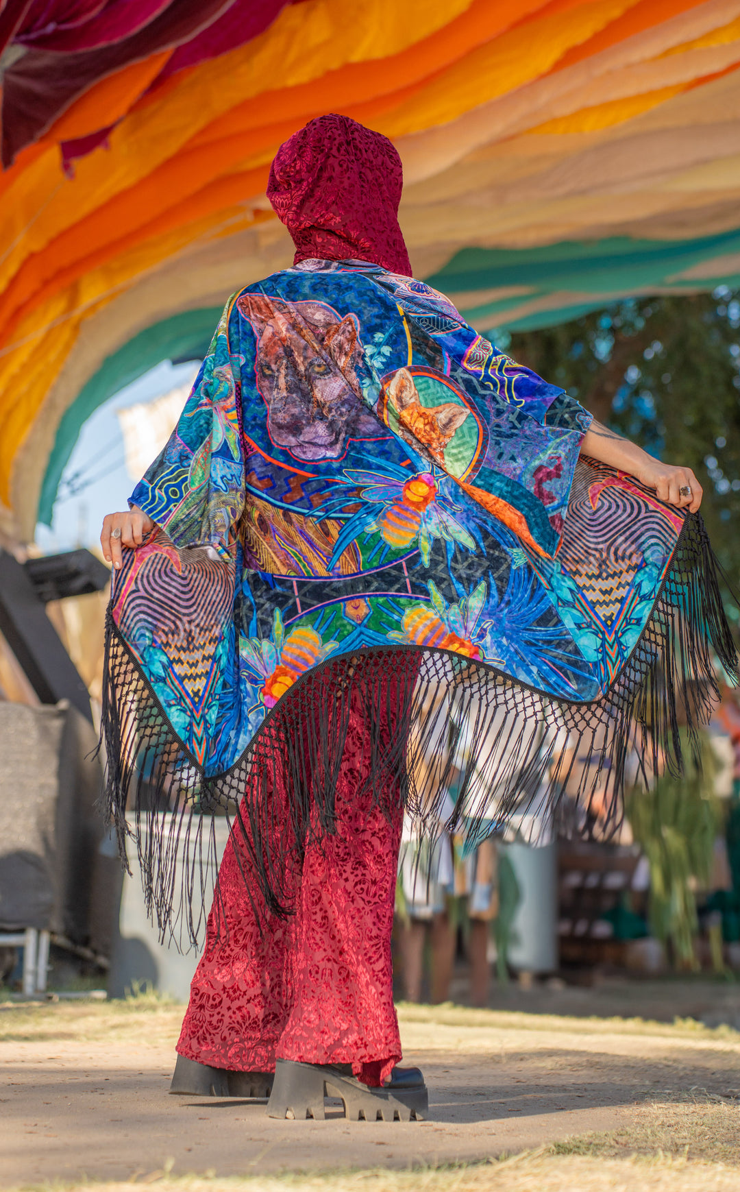 Android Jones Kimono - "Lyons Mural " in VELVET