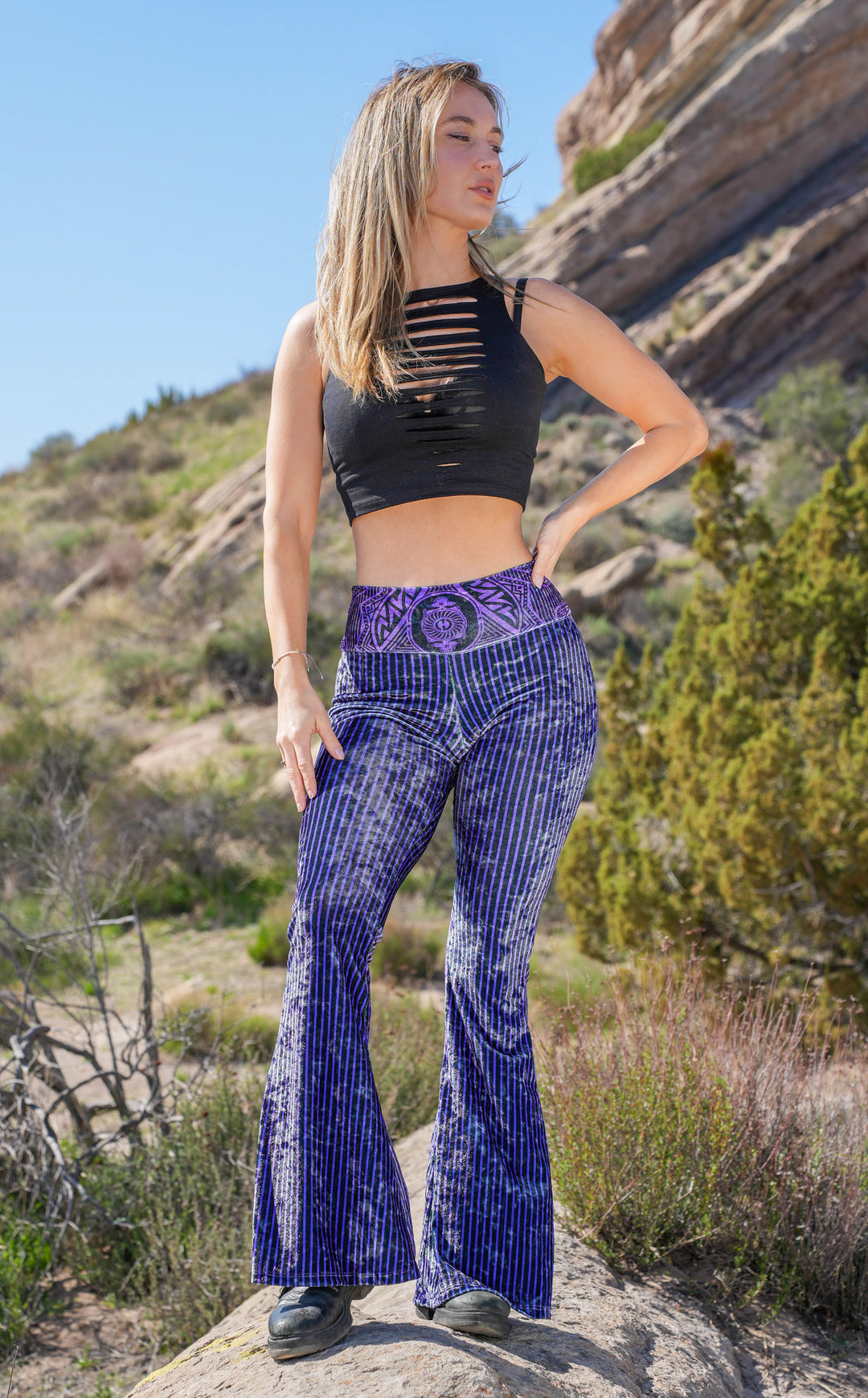 Grateful Dead Velvet Slim Bells - Royal Purple