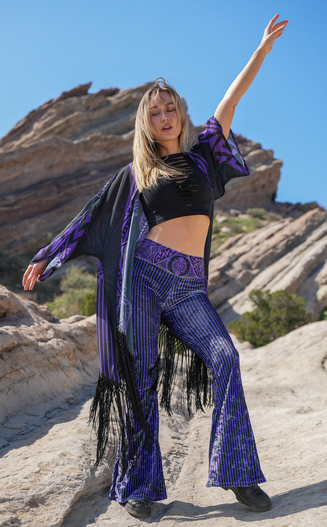 Grateful Dead Velvet Slim Bells - Royal Purple