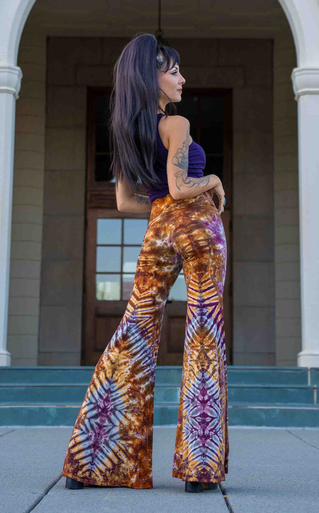 Tie Dye High Waist Big Bell Pants