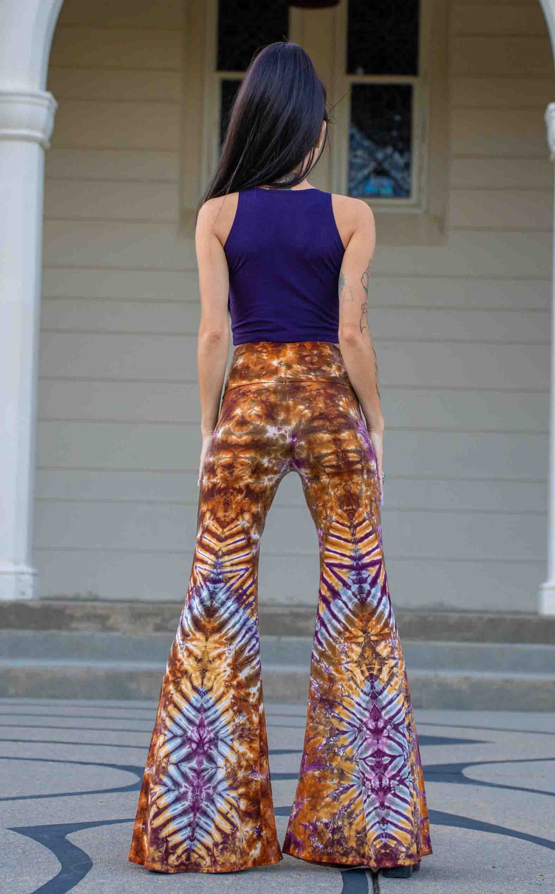 Tie Dye High Waist Big Bell Pants