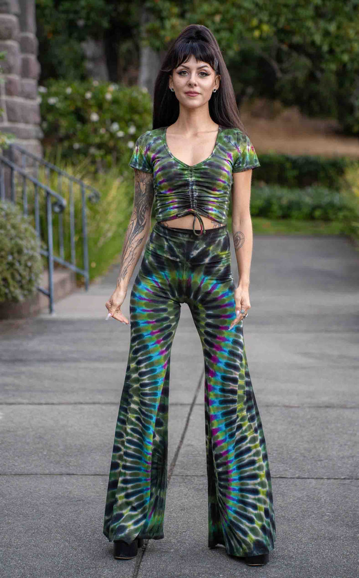 Tie Dye High Waist Big Bell Pants