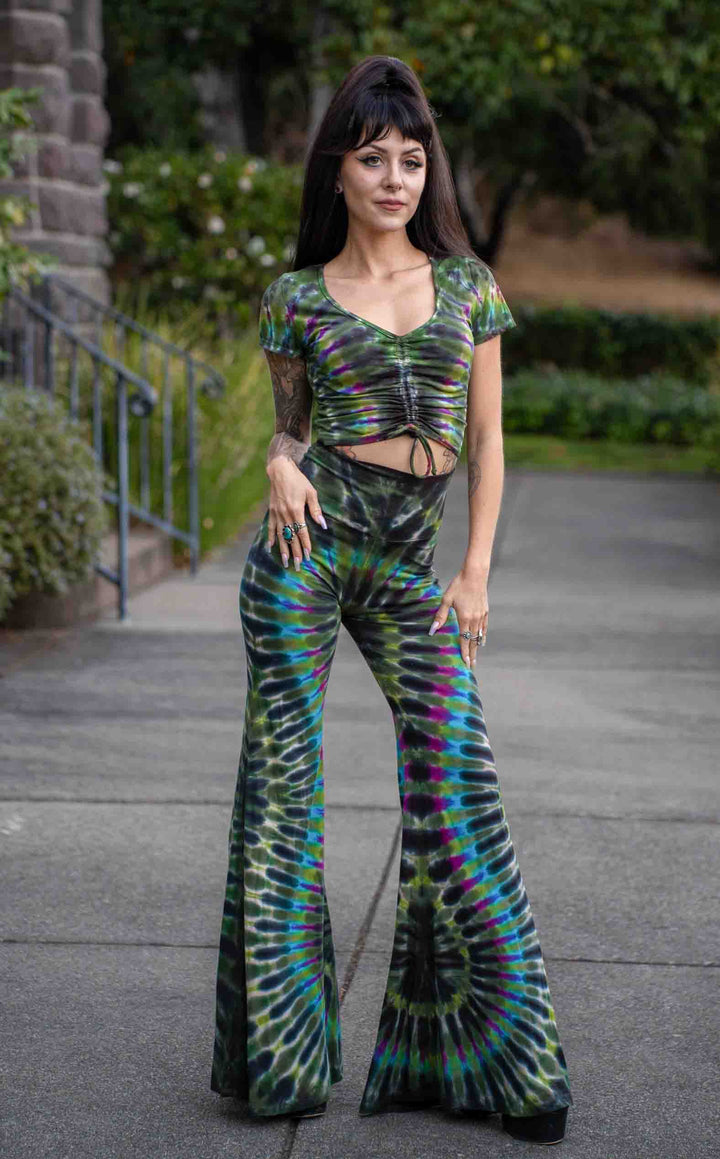 Tie Dye High Waist Big Bell Pants