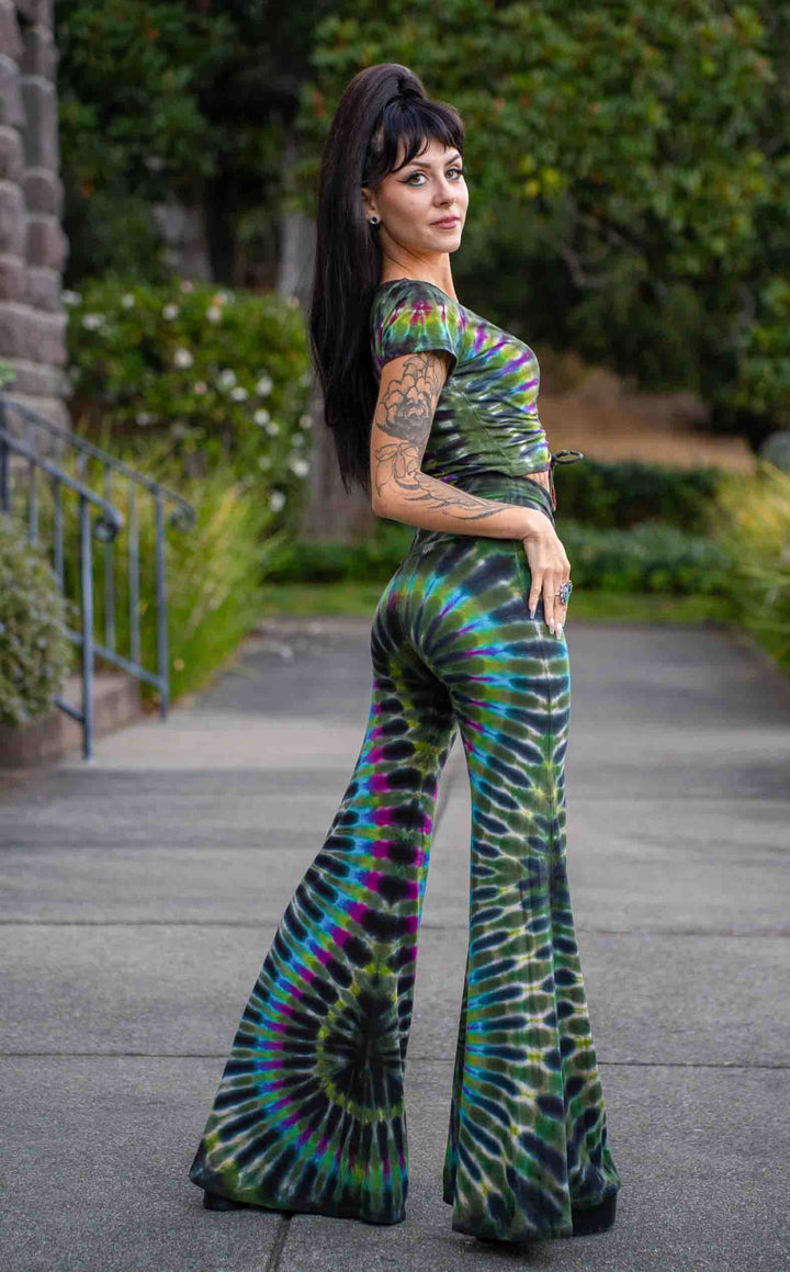 Tie Dye High Waist Big Bell Pants