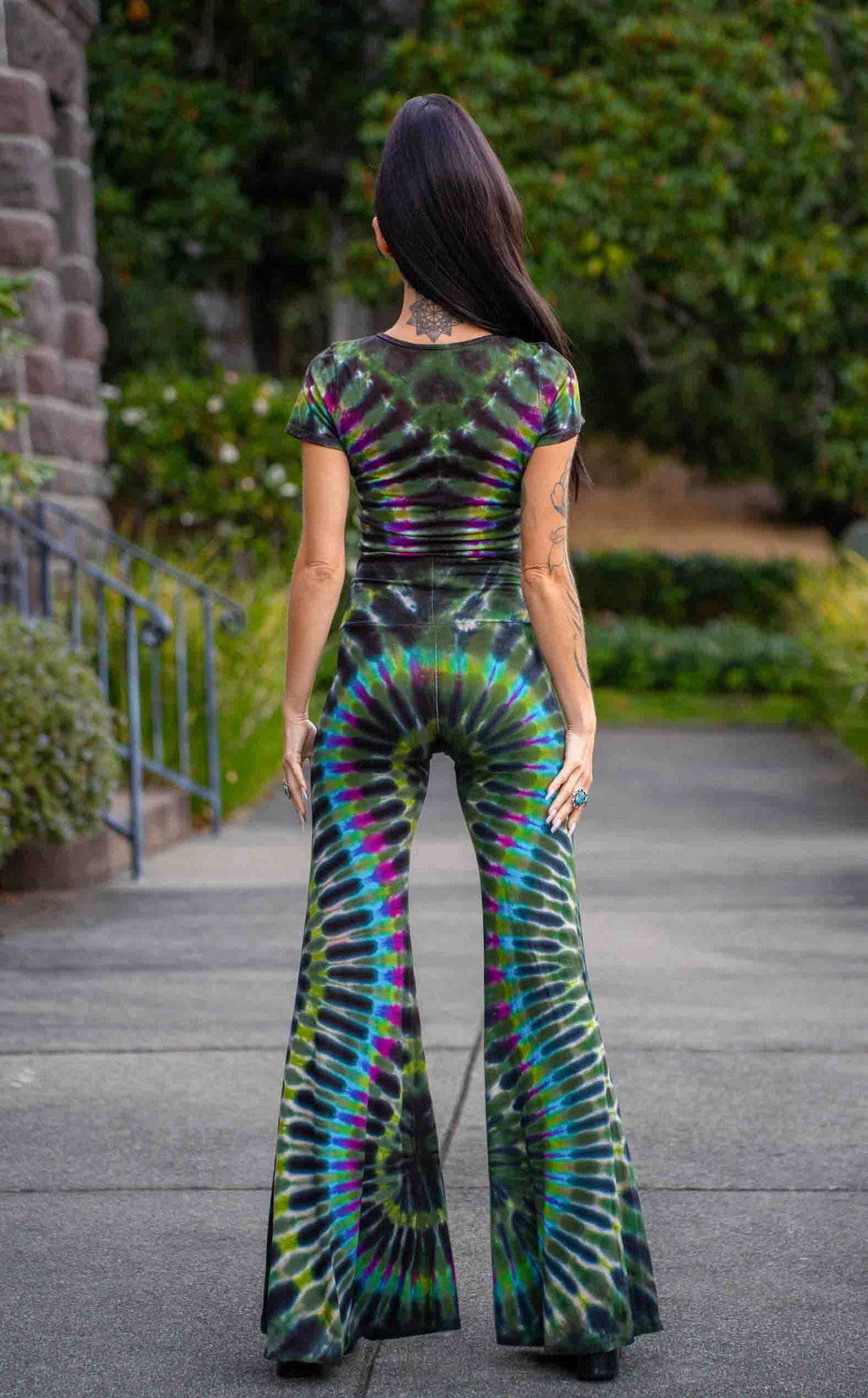 Tie Dye High Waist Big Bell Pants
