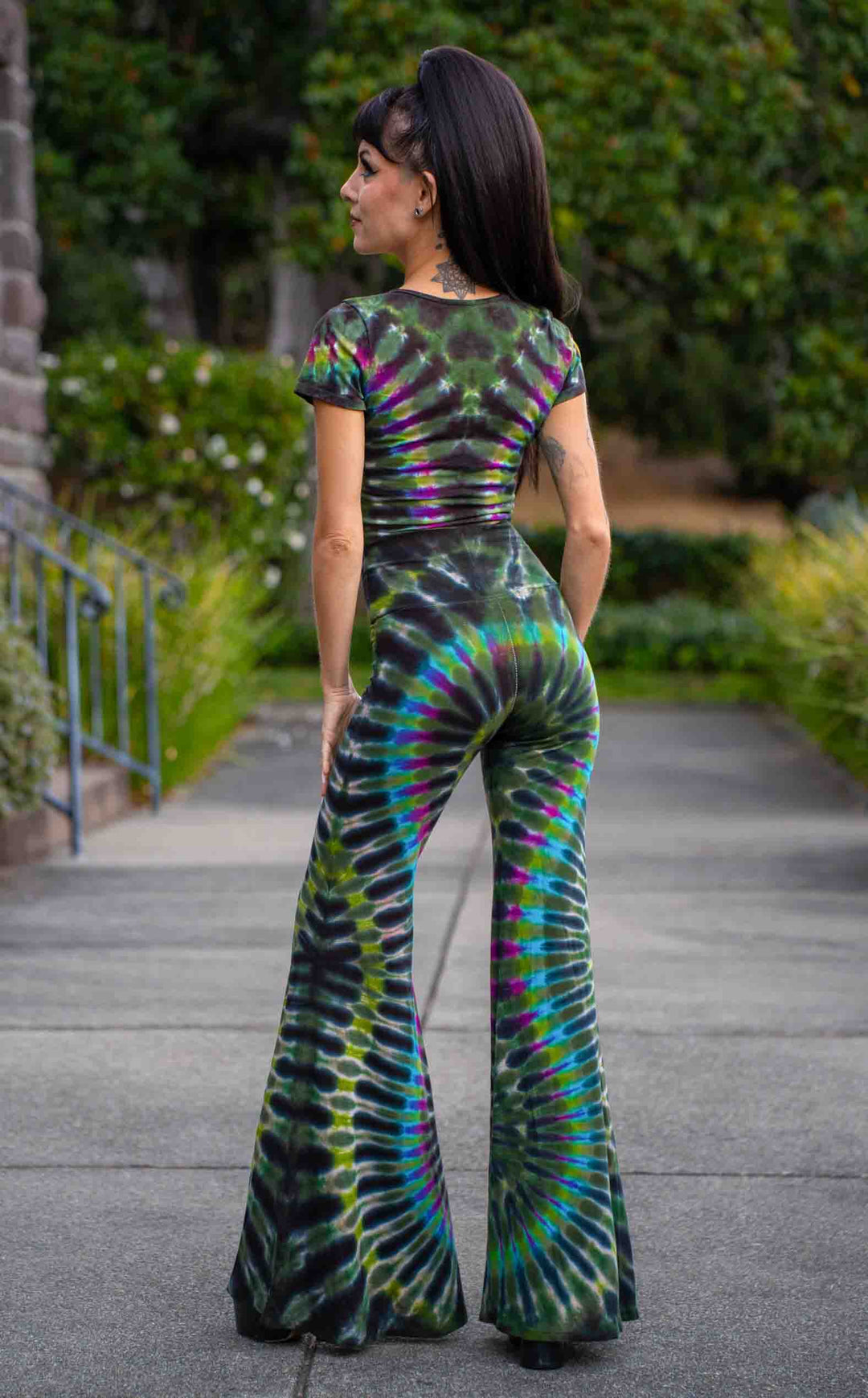 Tie Dye High Waist Big Bell Pants