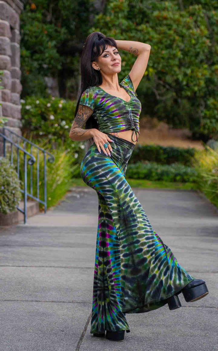 Tie Dye High Waist Big Bell Pants
