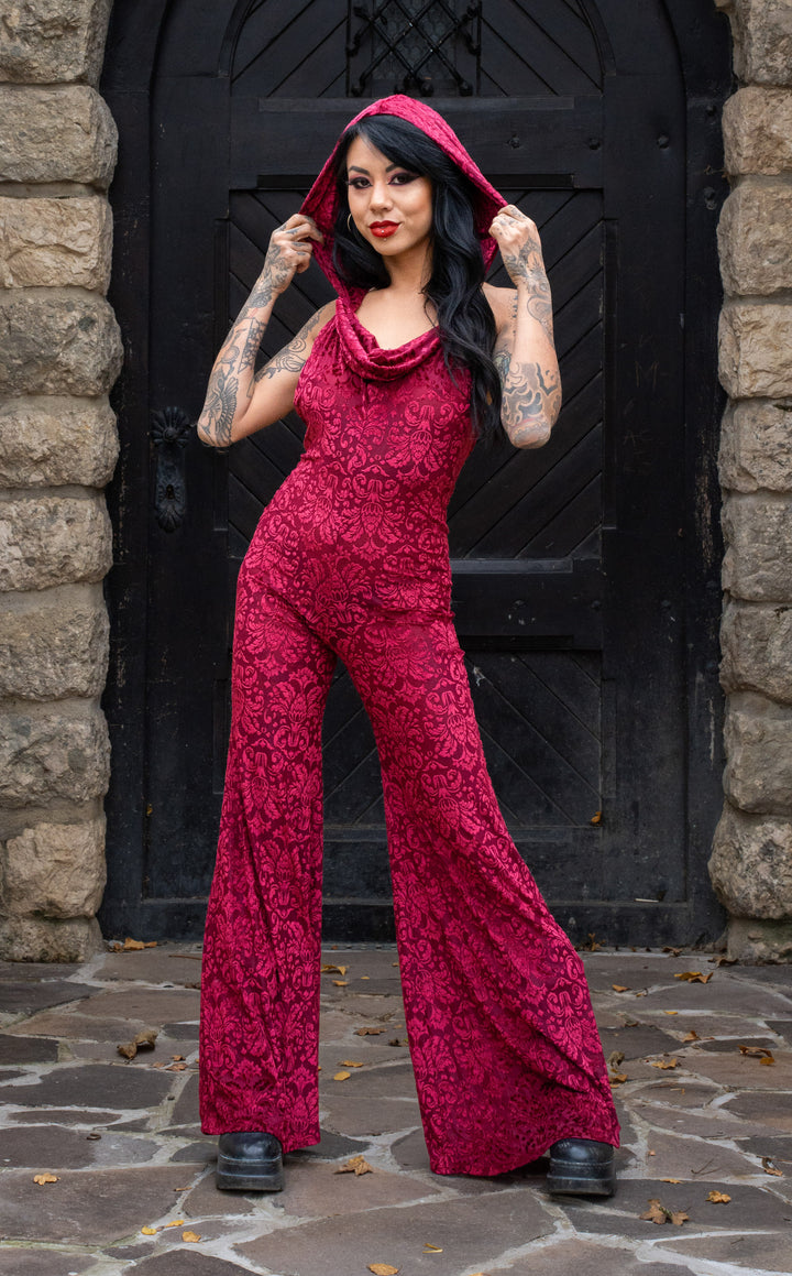 Ruby Burnout Velvet Mystique Onesie