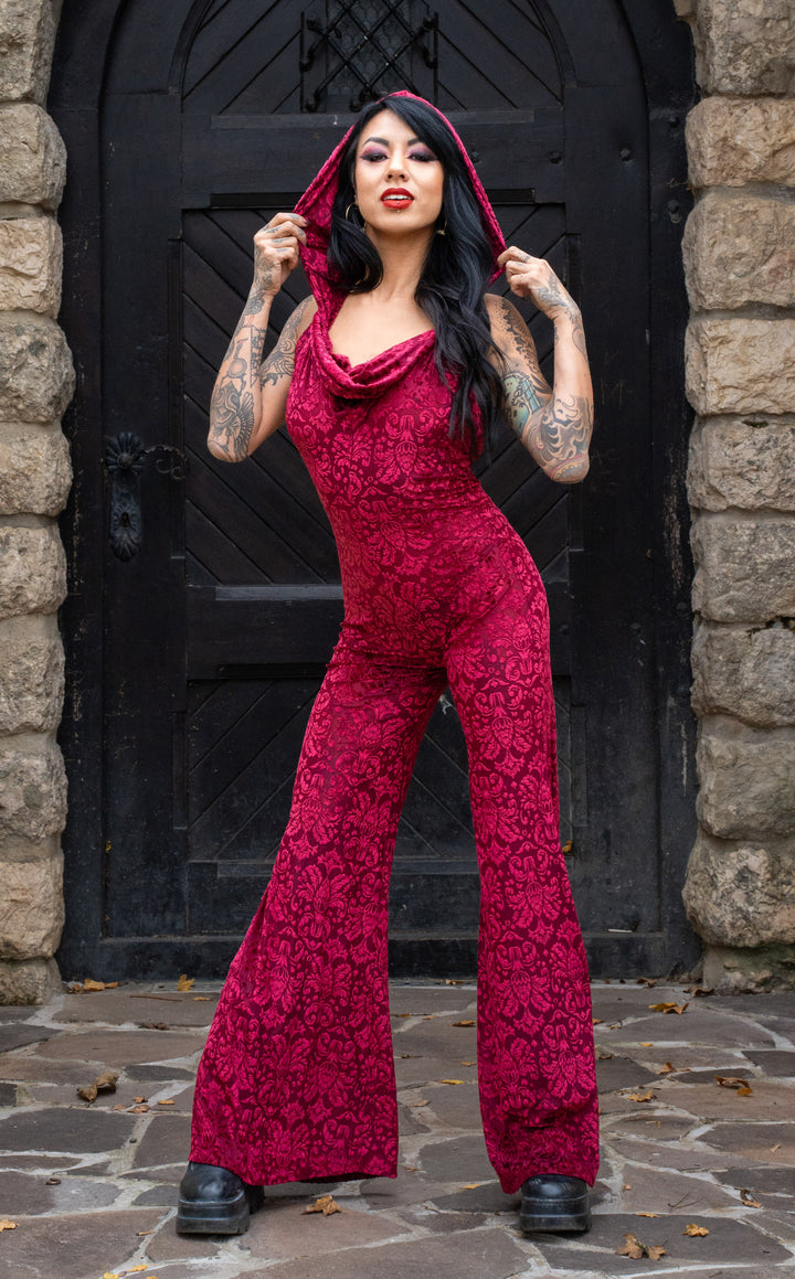 Ruby Burnout Velvet Mystique Onesie