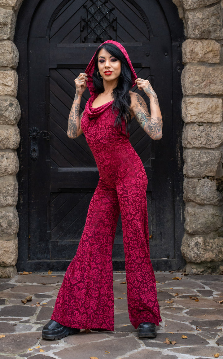 Ruby Burnout Velvet Mystique Onesie