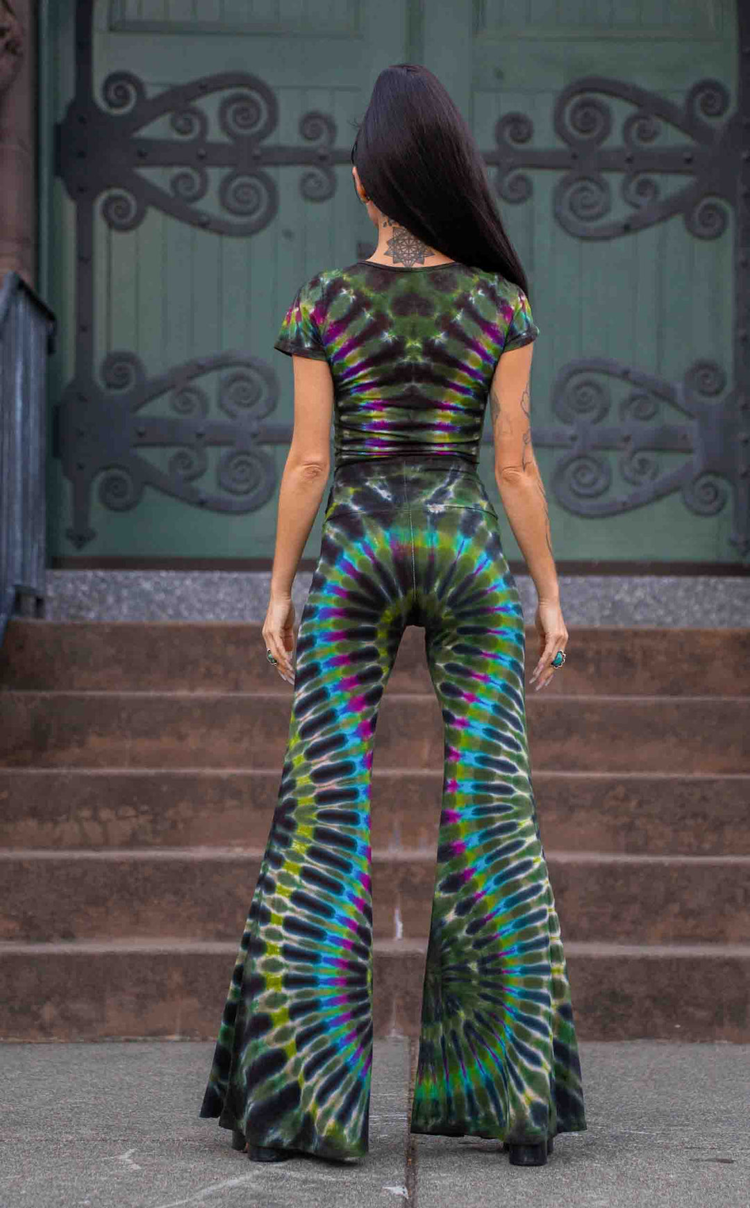 Tie Dye High Waist Big Bell Pants