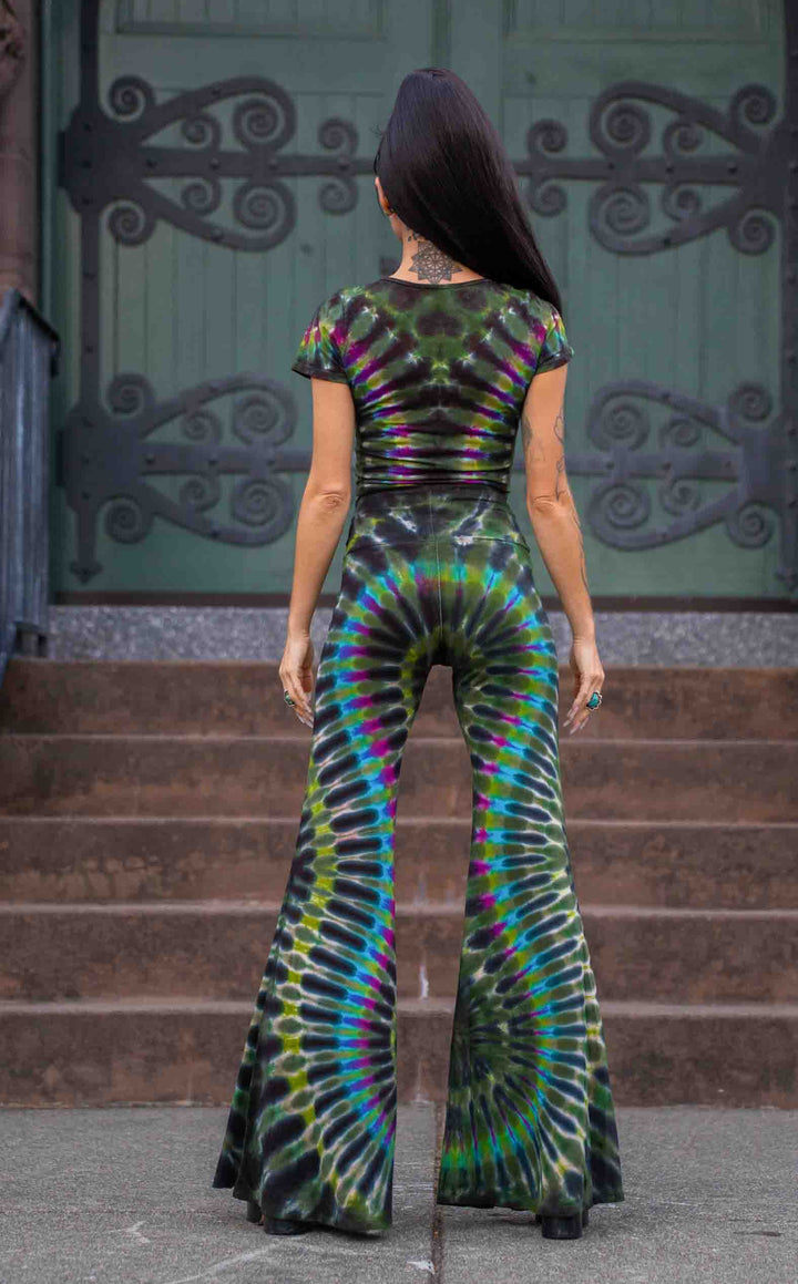 Tie Dye High Waist Big Bell Pants