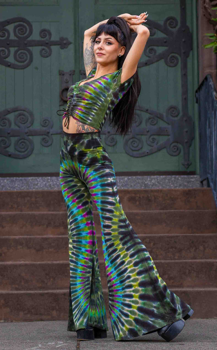 Tie Dye High Waist Big Bell Pants