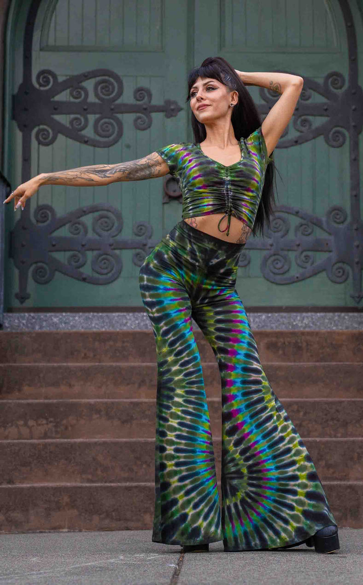 Tie Dye High Waist Big Bell Pants