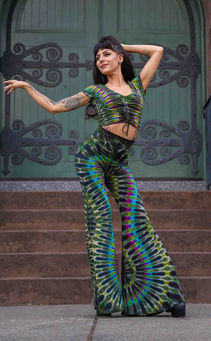 Tie Dye High Waist Big Bell Pants
