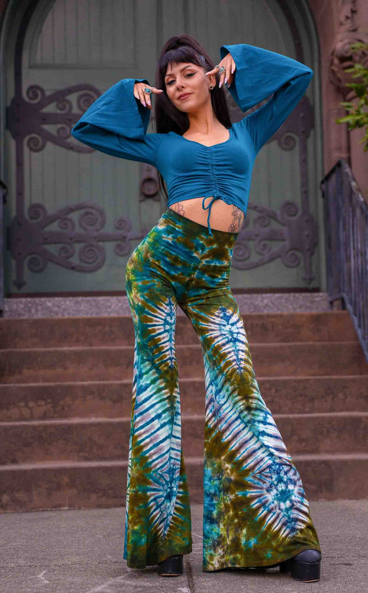 Tie Dye High Waist Big Bell Pants