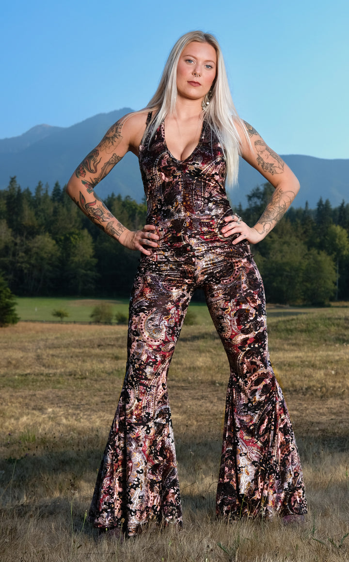Rosè Burnout Velvet Liberty Super Bell Onesie