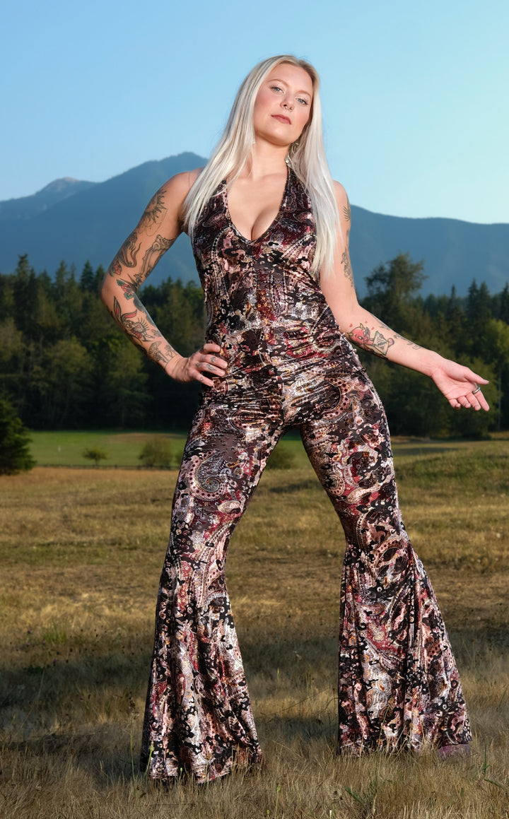 Rosè Burnout Velvet Liberty Super Bell Onesie