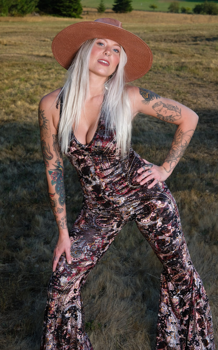 Rosè Burnout Velvet Liberty Super Bell Onesie